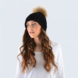 Amelia Jane Single Fur Pom Pom hat