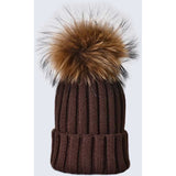 Amelia Jane Single Fur Pom Pom hat