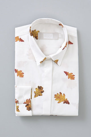 Gibson and Birkbeck Oak leaf printed shirt