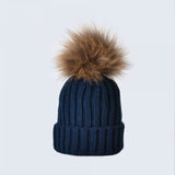 Amelia Jane Single Fur Pom Pom hat