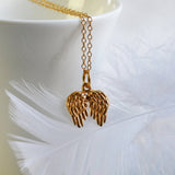 Lily Charmed Gold Small Angel Wings Necklace